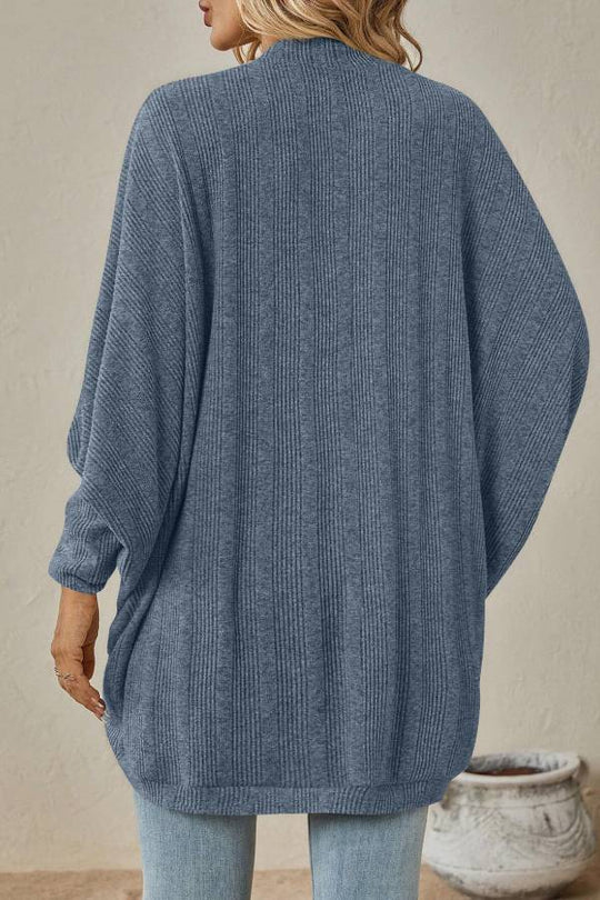 EB | Bat Ärmel Cardigan Lockere Gestrickte Jacke