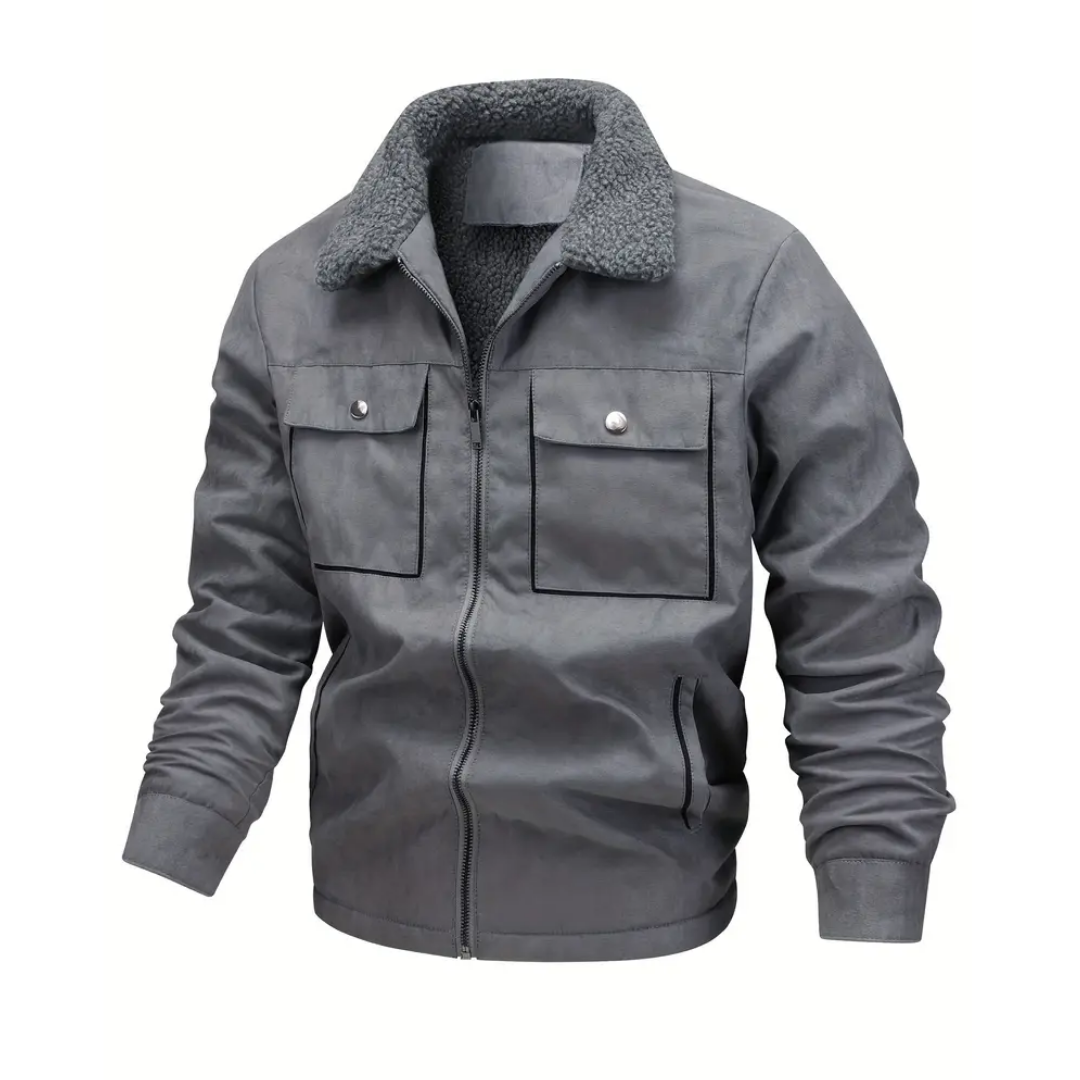 EB | Herren Outdoor-Jacke gefüttert mit Teddy & Schalkragen