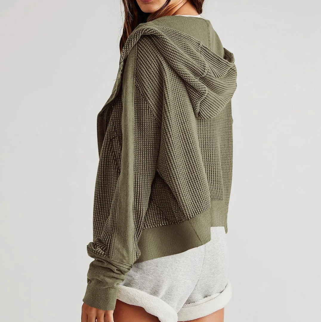 EB | Lässiger Hoodie mit Strukturiertem Gewebe Weich und Bequem Perfekt für Den Alltag
