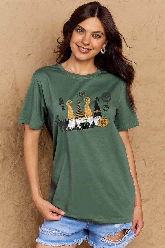 Heidi-Mode | Simply Love Große Halloween-Themen Grafik Baumwoll-T-Shirt