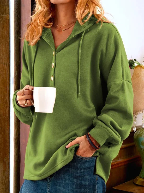 EB | Pullover mit Kapuze und Knöpfen