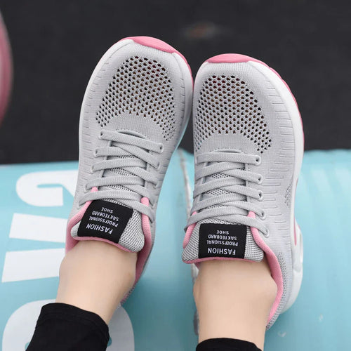 Stilvolle GrauRosa Sneakers EB