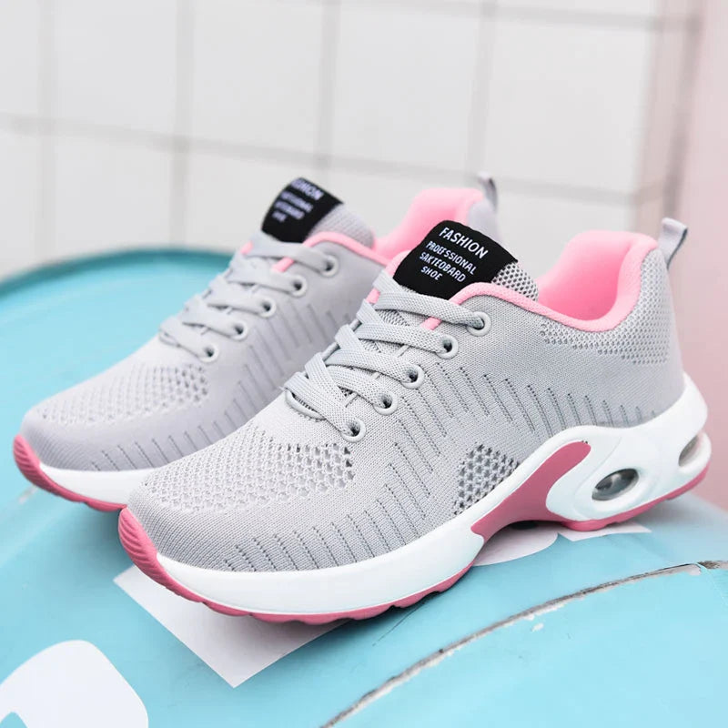 Stilvolle GrauRosa Sneakers EB