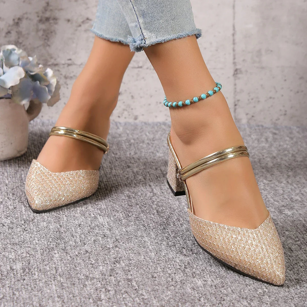 Goldene DamenPumps EB
