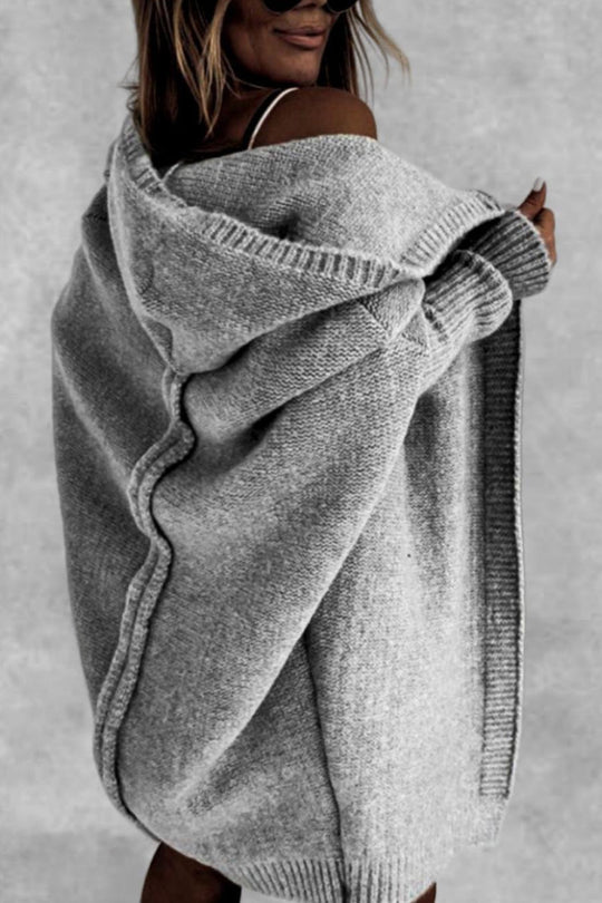 EB | gestrickter Kapuzenmantel