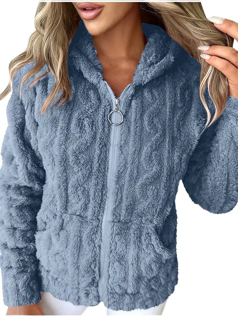 EB | Weiches Kapuzen Sweatshirt mit Reißverschluss