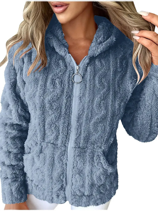 EB | Weiches Kapuzen Sweatshirt mit Reißverschluss