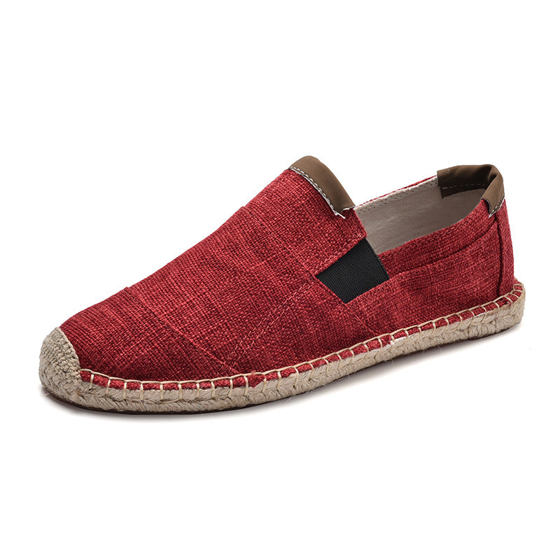 EB | Boss Stilvolle Handgemachte Leinwandstrohschuhe Sommer-Chic