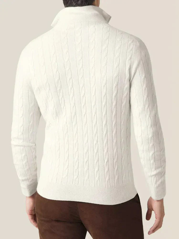 EB | Zopfstrickpullover mit Reißverschluss - Eleganter Business & Freizeitpullover
