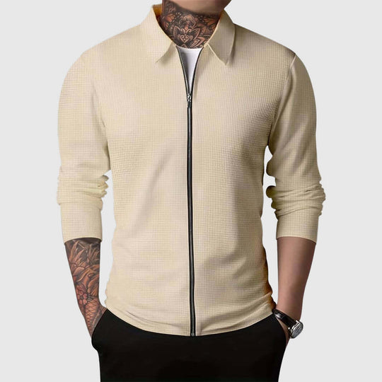EB | Herren Waffelstrick Zip-Up Jacke