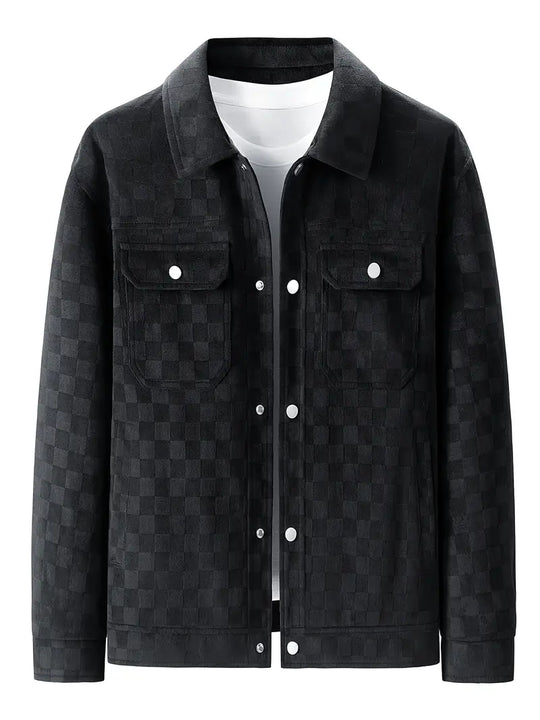 EB | Karierte Wildlederjacke