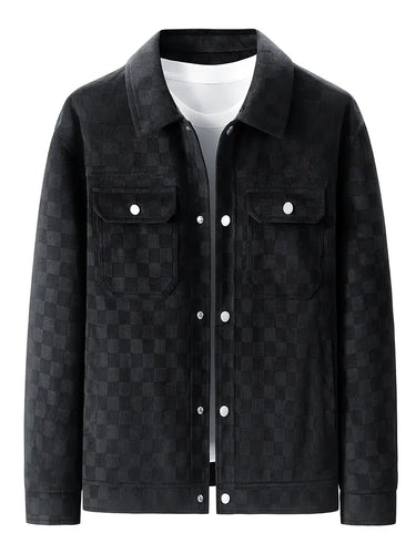 EB | Karierte Wildlederjacke