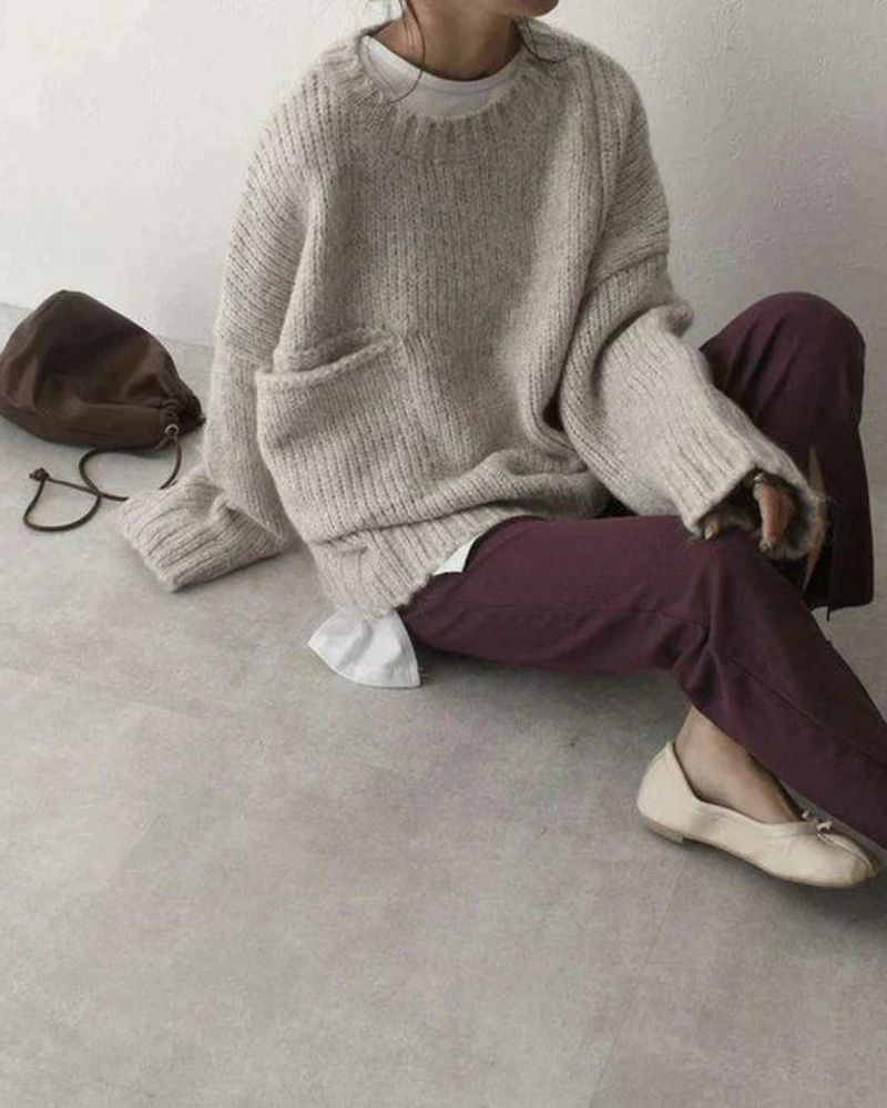 EB | Übergroßer Hoodie mit Taschenfront