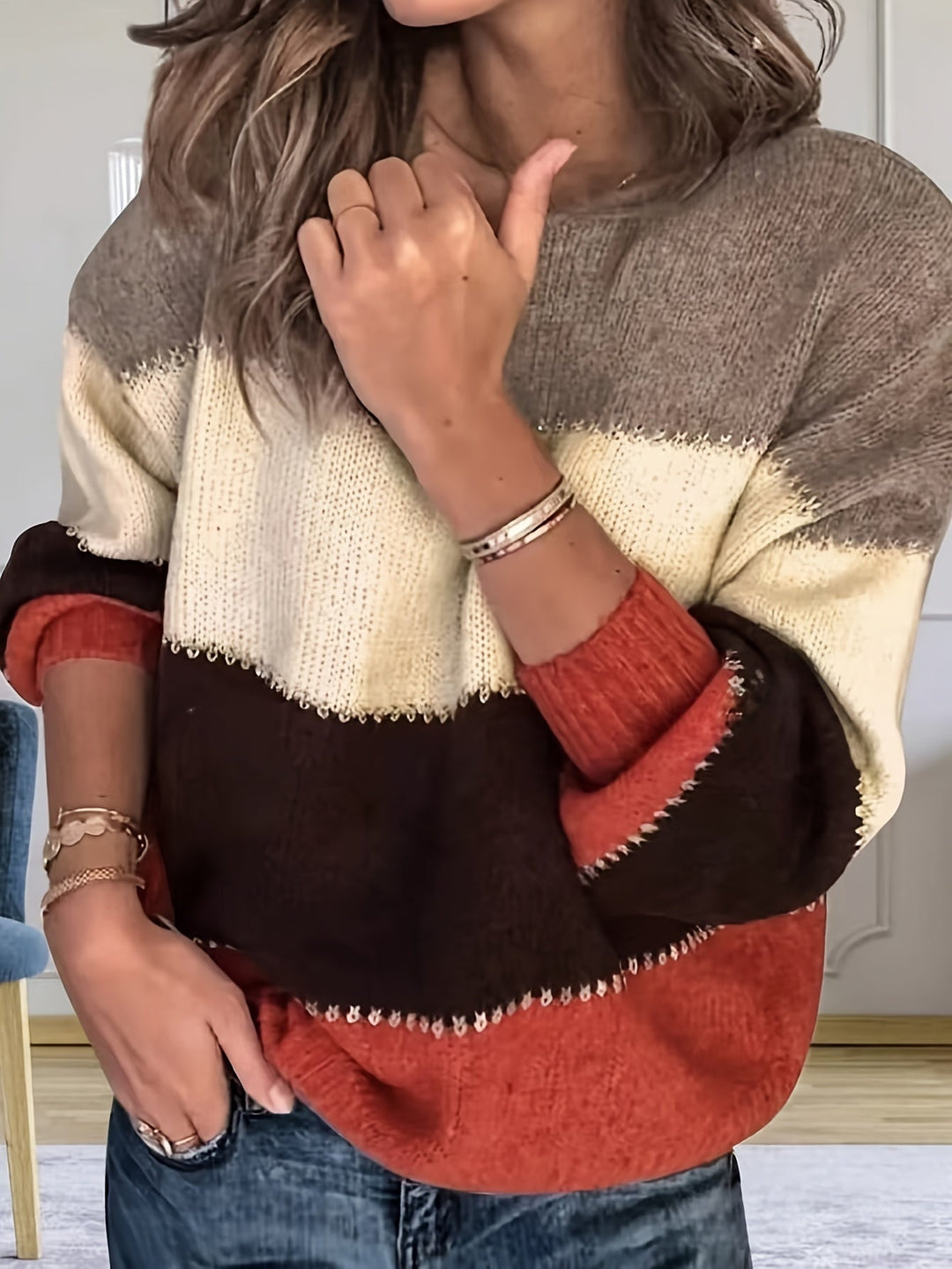 EB | Farbblock Pullover