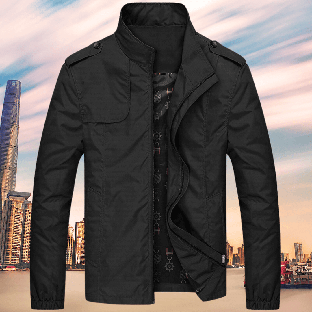 EB | Herren Herbst Freizeit Oxford Jacke mit Kragen
