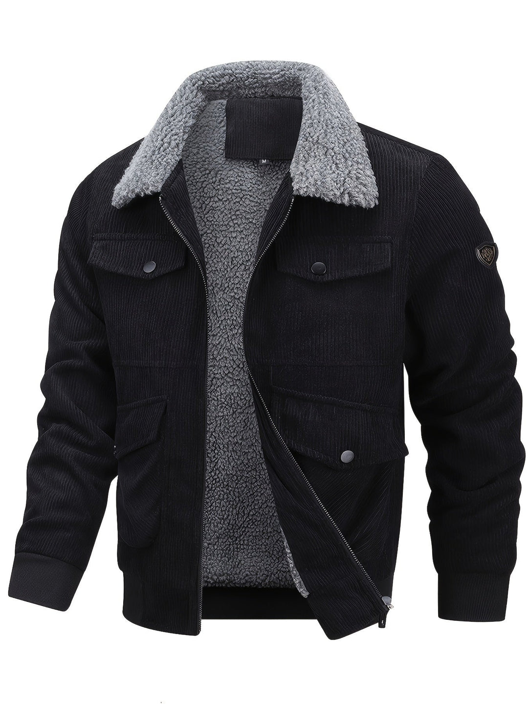 EB | Warmen Jacke mit Cord und Fleecefutter Cordura und Polyester Robuste und Bequeme
