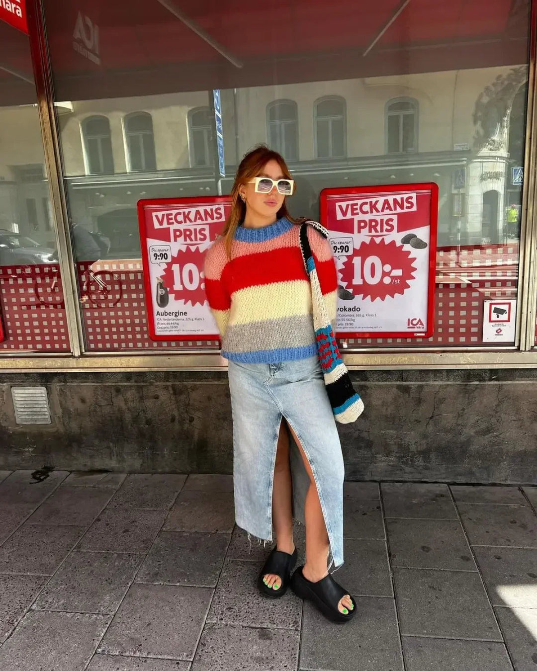 EB | Bunter Gestreifter Strickpullover für Lässig Schicke Looks