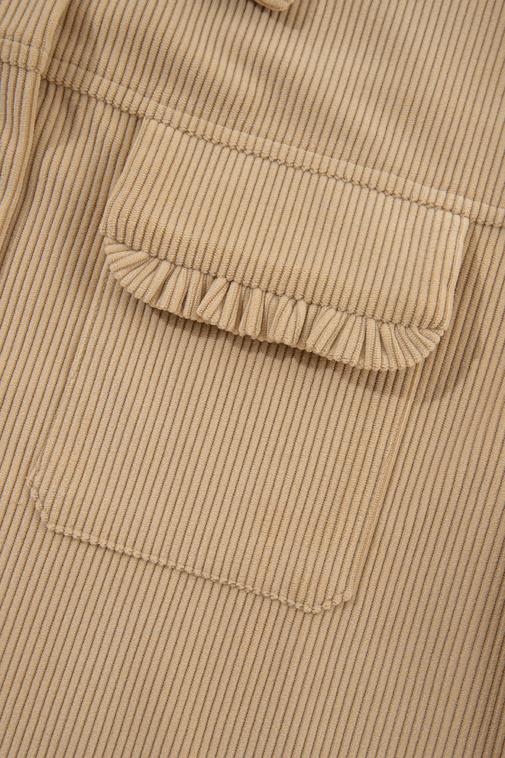 EB | Cordurahemdjacke mit Rüschendetails Baumwollmischung Elegant und Modern