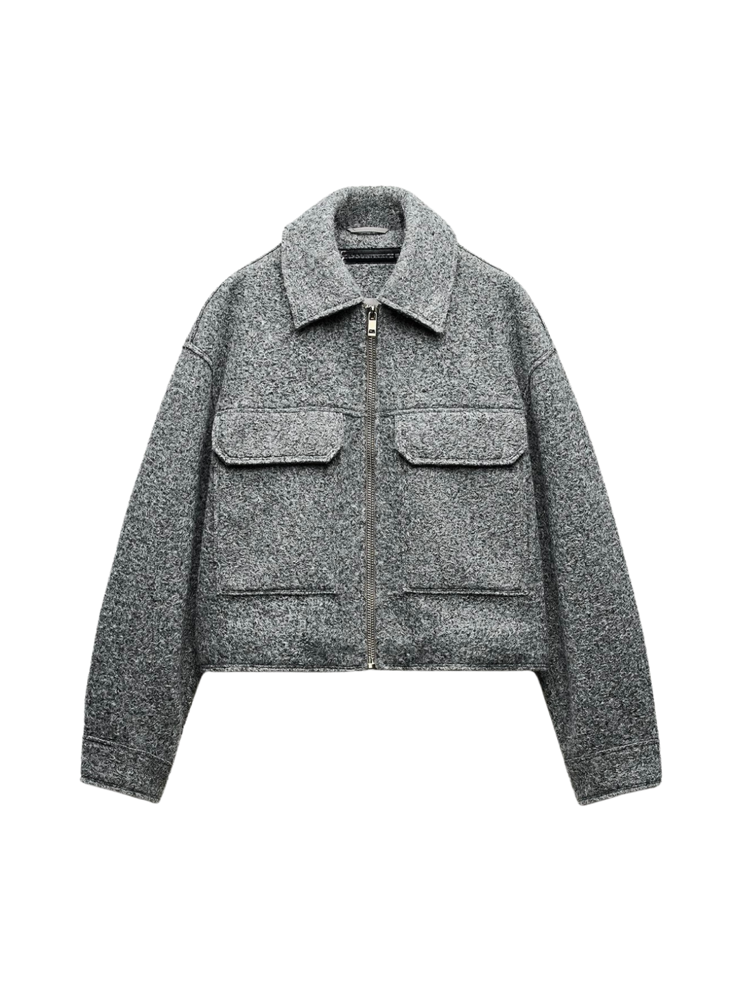 EB | Stil Bouclé Graue Jacke