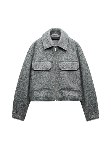 EB | Stil Bouclé Graue Jacke