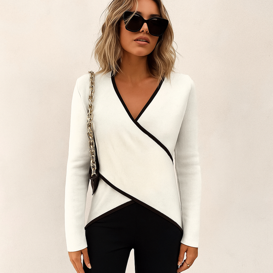 EB | V-Ausschnitt Langarmpullover