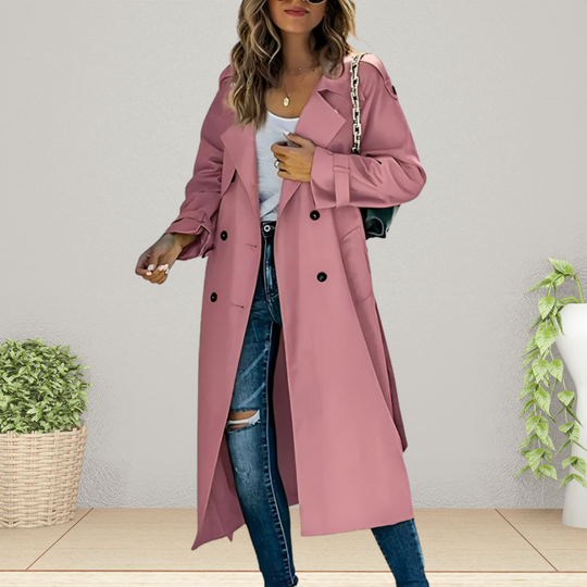EB | Stilvoller Langer Trenchcoat - Bequem & Warm