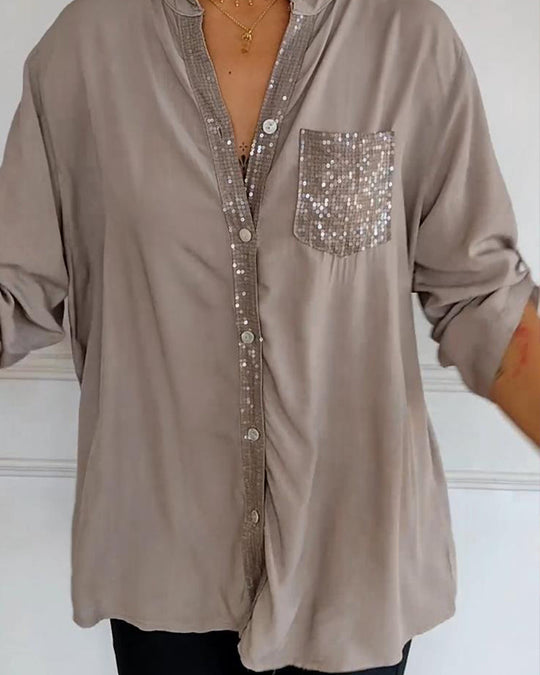 EB | Stilvolle Bluse mit Glimmer Nicht Spezifiziert Elegant und Strahlend