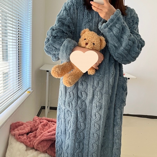 EB | Winter korallen Samt-Homewear
