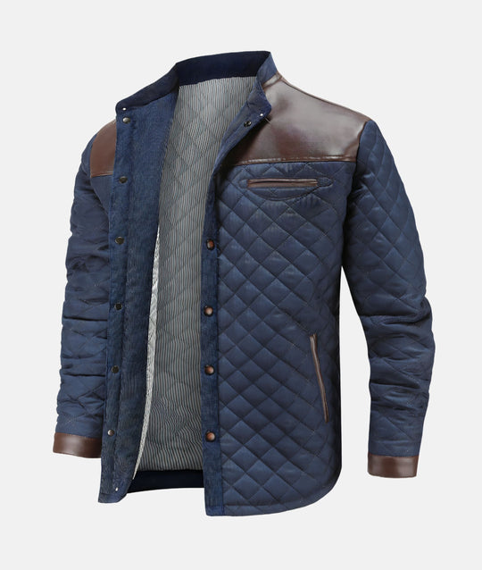 EB | Herren Knopfleiste Steppjacke