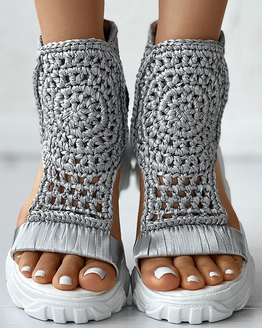 EB | Gestrickte Elastische Sommersandalen