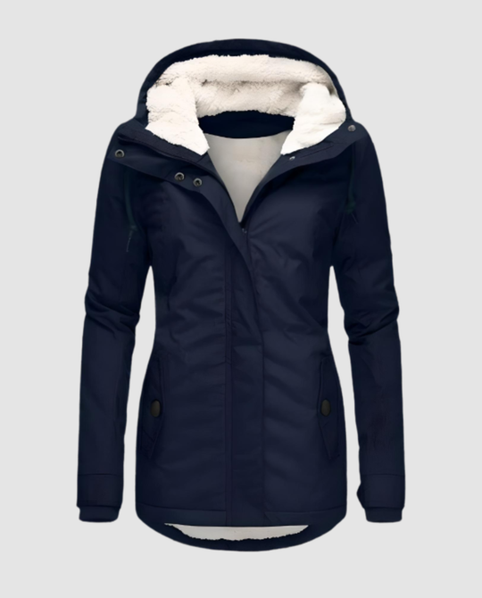 Lange Gefütterte Winterjacke Damen | EB