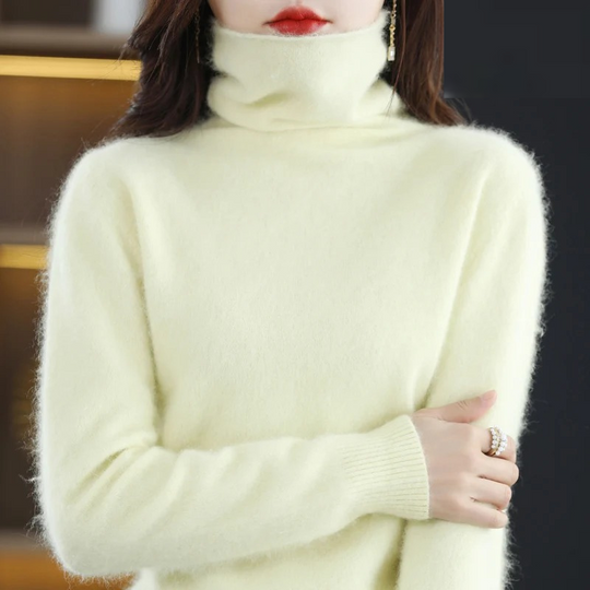 EB | Pullover Damen Weicher Rollkragenpullover, Warm & Luxuriöses Design