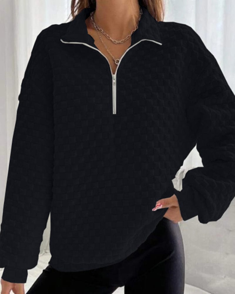 EB | Zip-up Pullover Chic Modern Stil Ideal für den Winter
