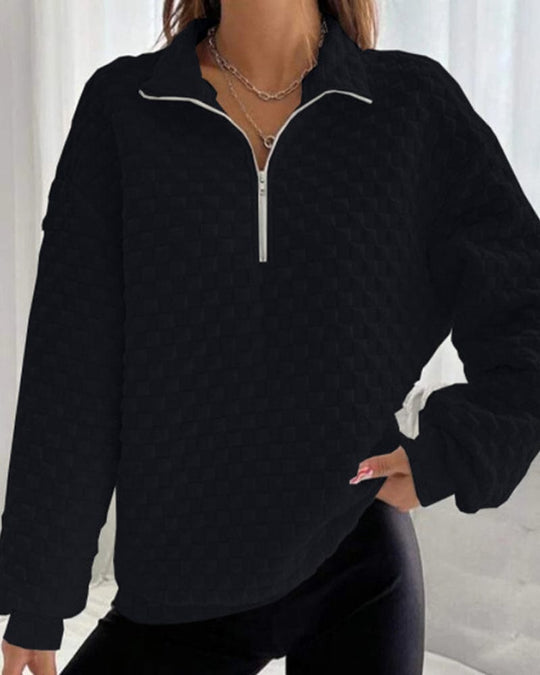 EB | Zip-up Pullover Chic Modern Stil Ideal für den Winter