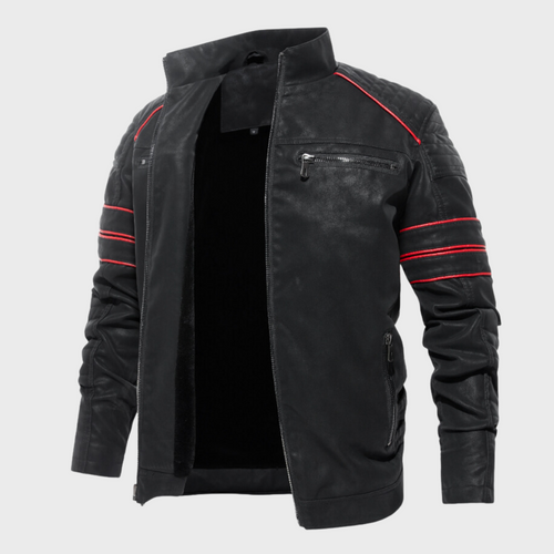 EB | Herren Dick Gepolstertes Lederjacke
