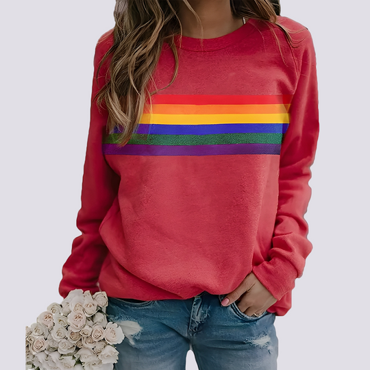 EB | Moderner Damenpullover mit Farbigem Muster