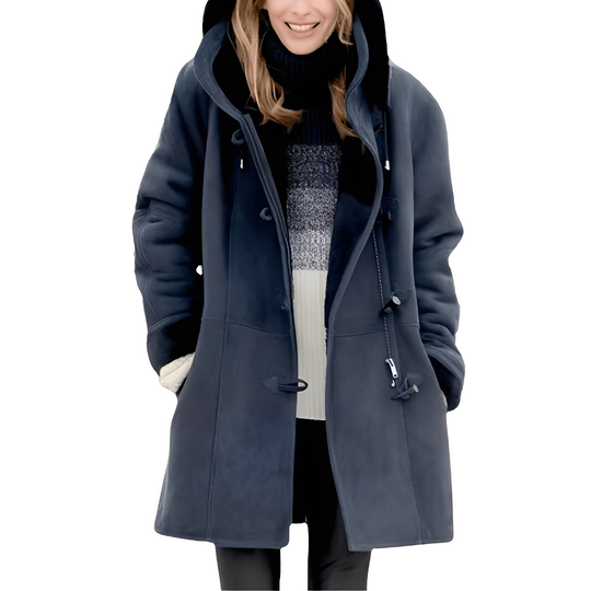 EB | Lässiger Duffle-Mantel mit Kapuze für Frauen