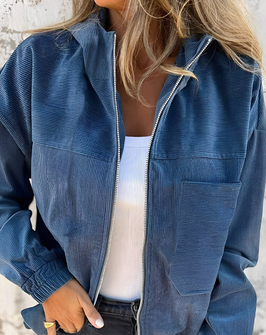 EB | Bequeme Damen-Cordjacke mit Kapuze