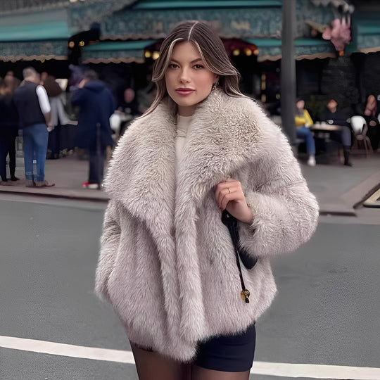 EB | Eleganter Faux-Fur-Mantel für Frauen