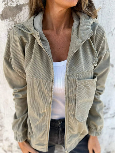 EB | Corduroy-Jacke mit Kapuze