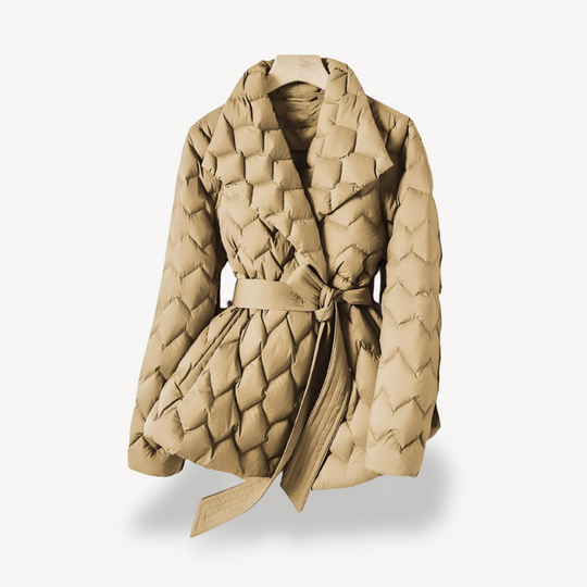 EB | Damen Stepp-Pufferjacke mit Gürtel