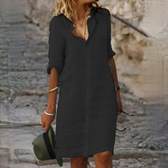 EB | Baumwolle Leinen Damen Kleid