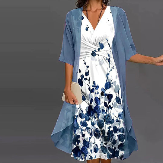 EB | Zweiteiliger Floral-Midi-Kleid