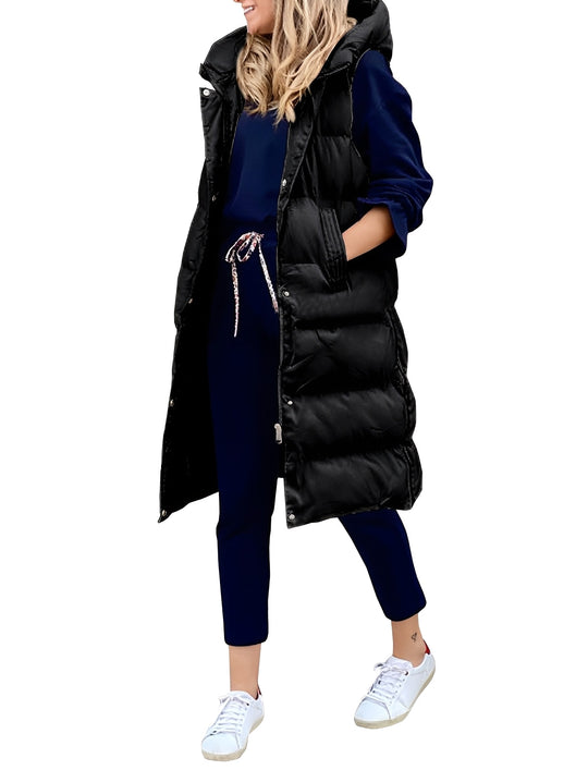 EB | Stylischer, Ärmelloser, Langer Weste-Mantel für Damen