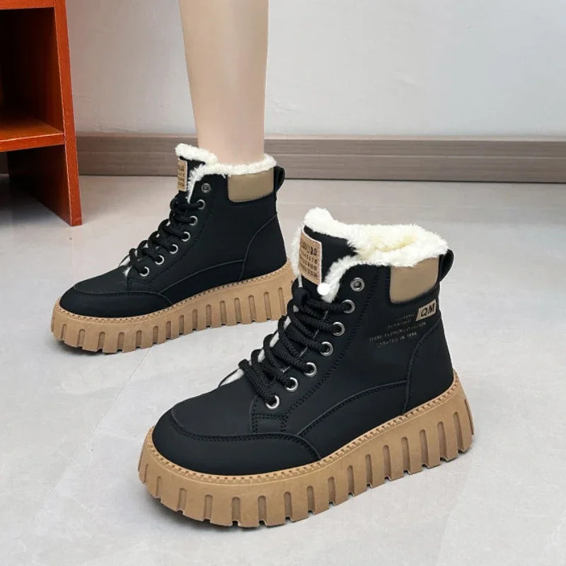 EB | Damen High Top Dicksohlen Plus Fleece Martin Stiefel