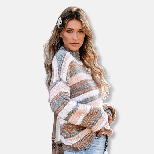 EB | Strickpullover Weicher Strick Oversize Fit Rundhalsausschnitt Lange Ärmel