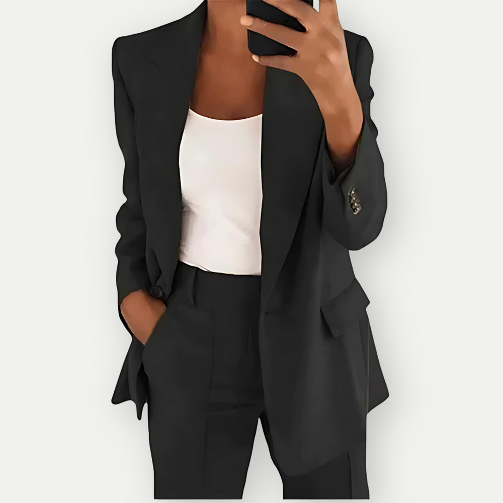 EB | Damen Bequeme Blazer Set Formal