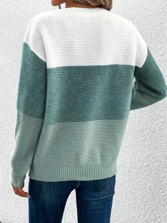EB | Eleganter Langarm Pullover mit Fallenden Schultern