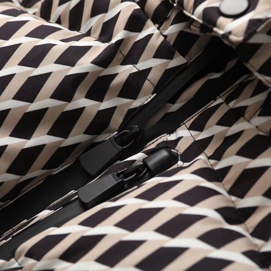 EB | Damen Kapuzen Gürteltaschen Steppjacke