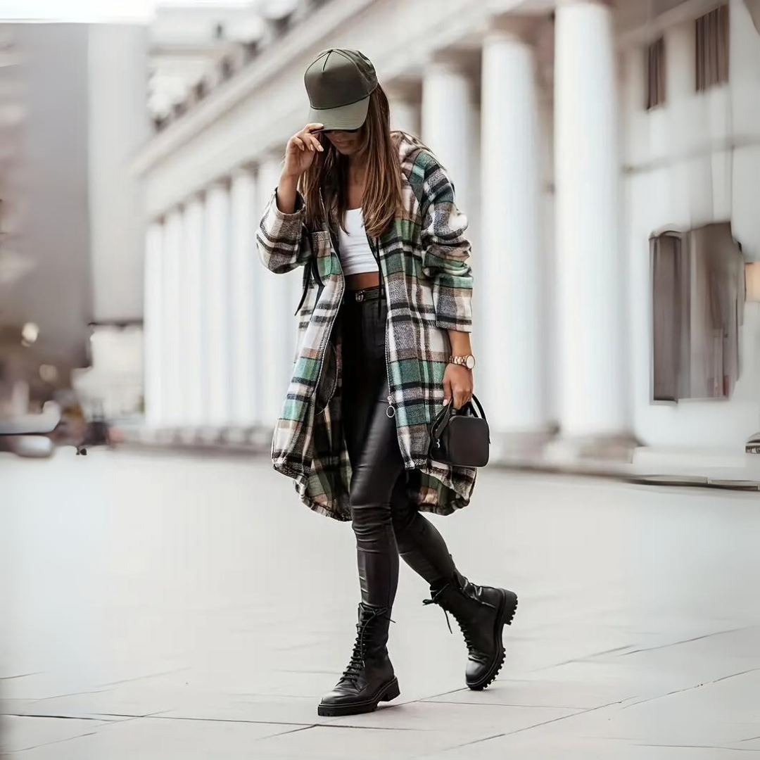 EB | Trendiger karierter Cardigan für Frauen